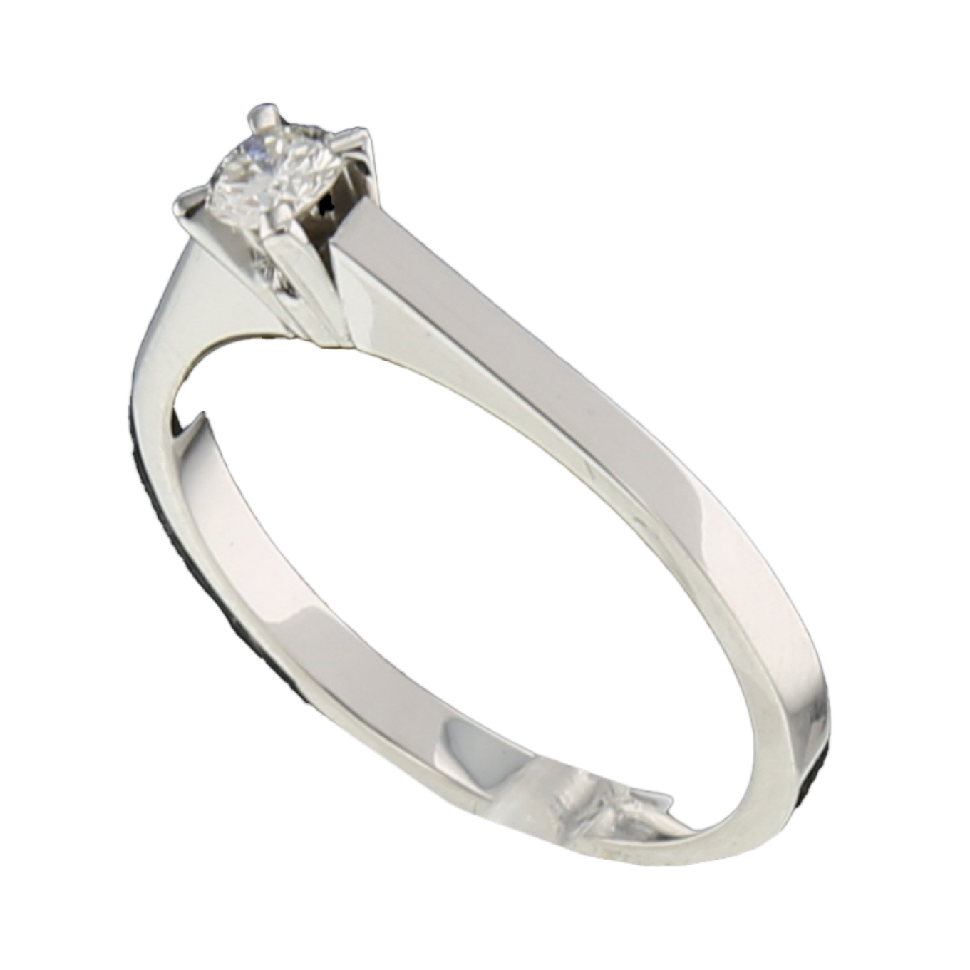 BAGUE_SOLITAIRE_OR_GRIS_DIAMANT_0.15_CARATS image