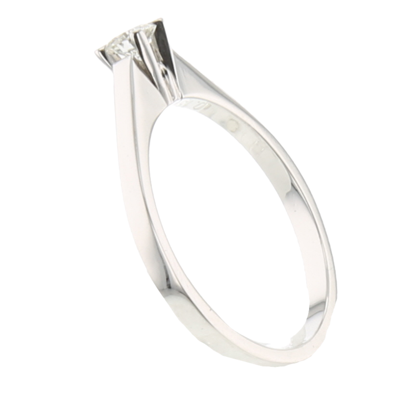 BAGUE_SOLITAIRE_OR_GRIS_DIAMANT_0.15_CARATS image