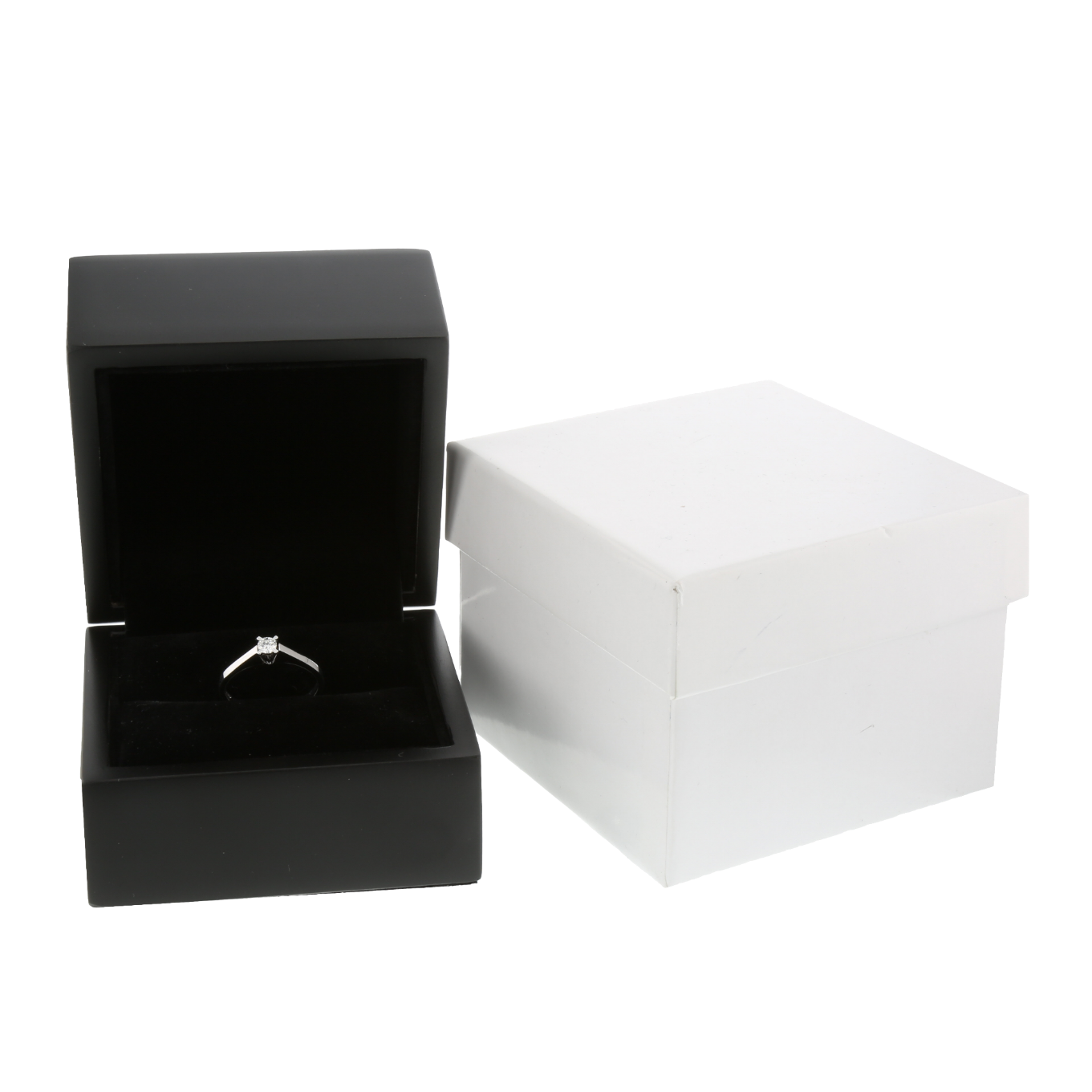 BAGUE_SOLITAIRE_OR_GRIS_DIAMANT_0.15_CARATS image