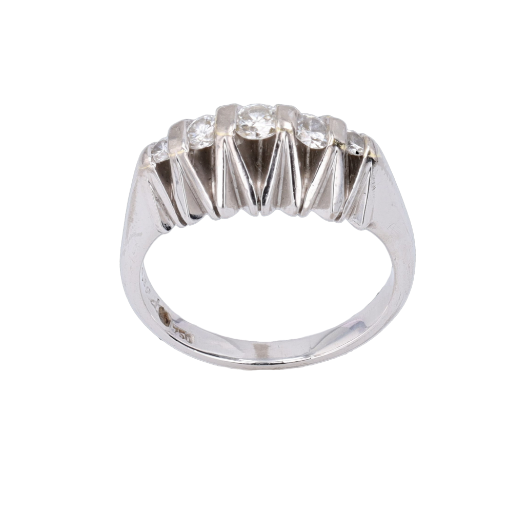 BAGUE_OR_GRIS_5_DIAMANTS_0.41_CARATS image