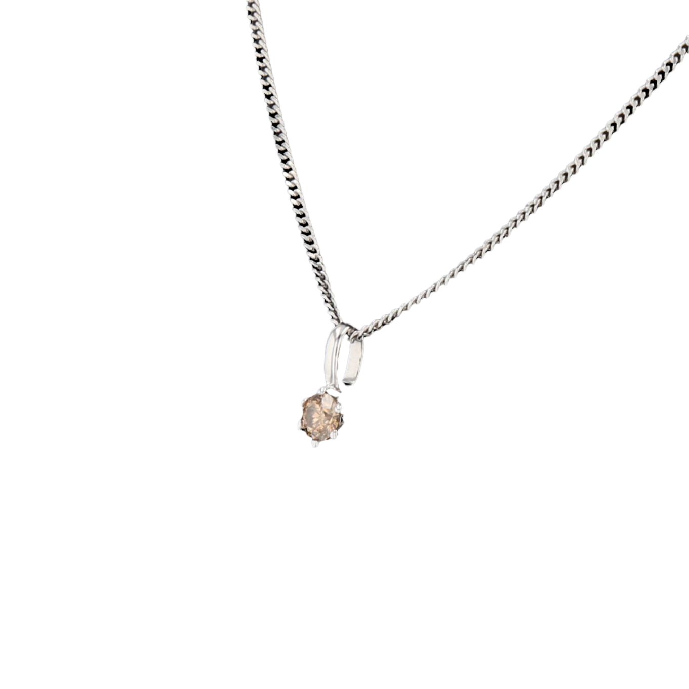 COLLIER_SOLITAIRE_EN_OR_GRIS_0.30_CARATS image