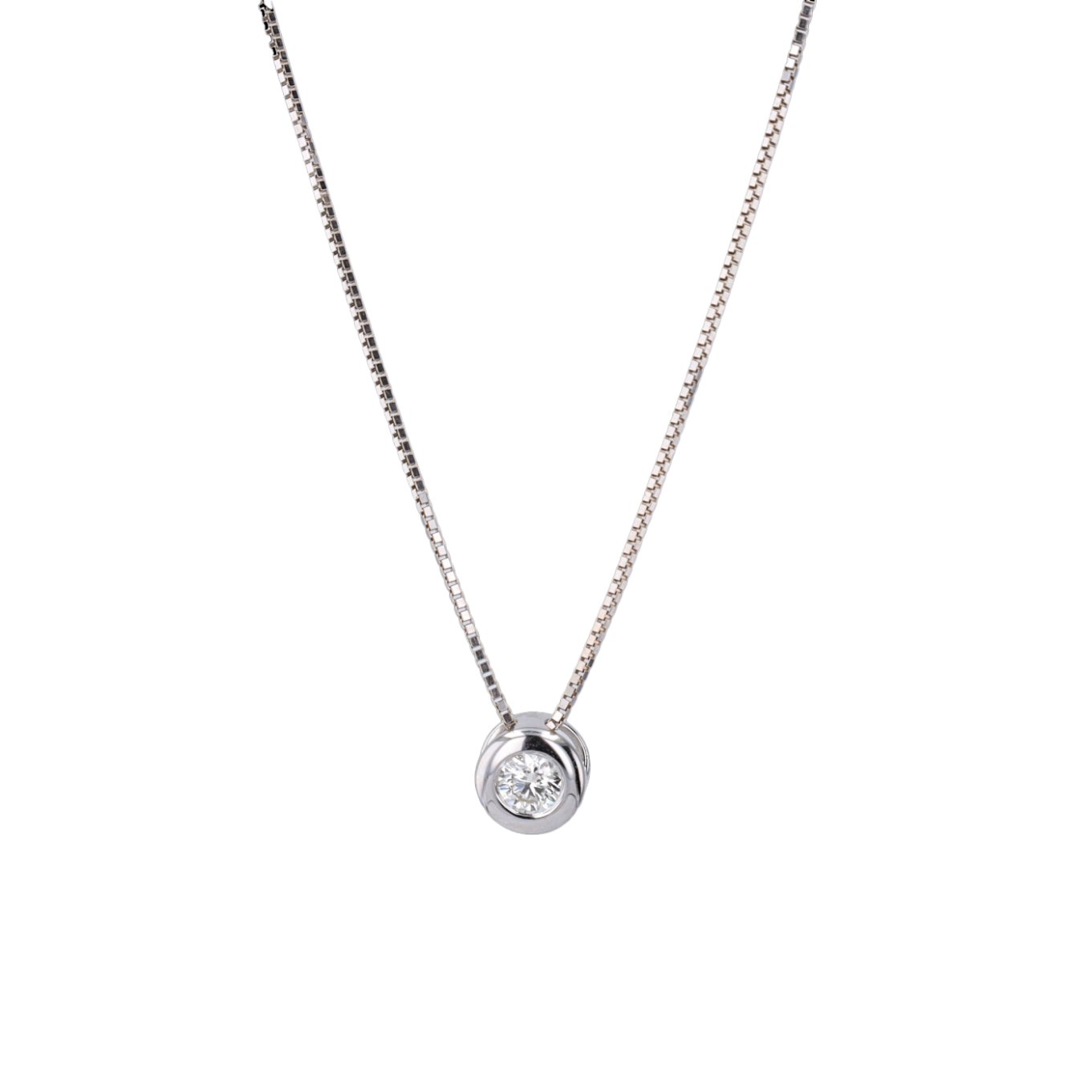 COLLIER_SOLITAIRE_OR_GRIS_DIAMANT_0.20_CARATS image