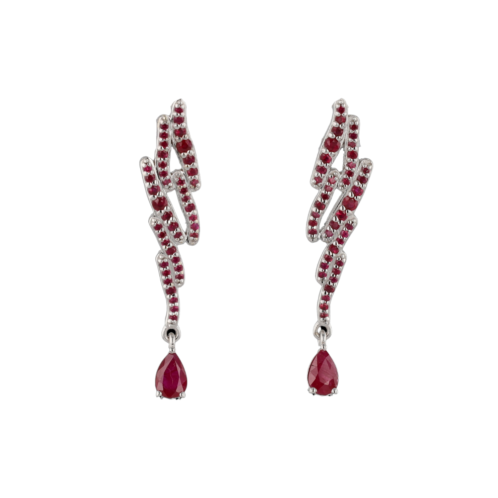BOUCLES_D'OREILLES_OR_GRIS_RUBIS image