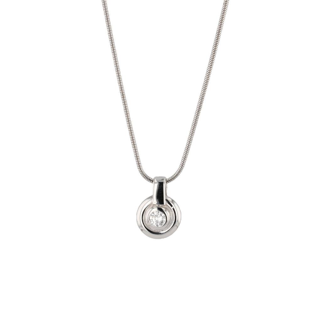 COLLIER_SOLITAIRE_OR_GRIS_0.20_CARATS image