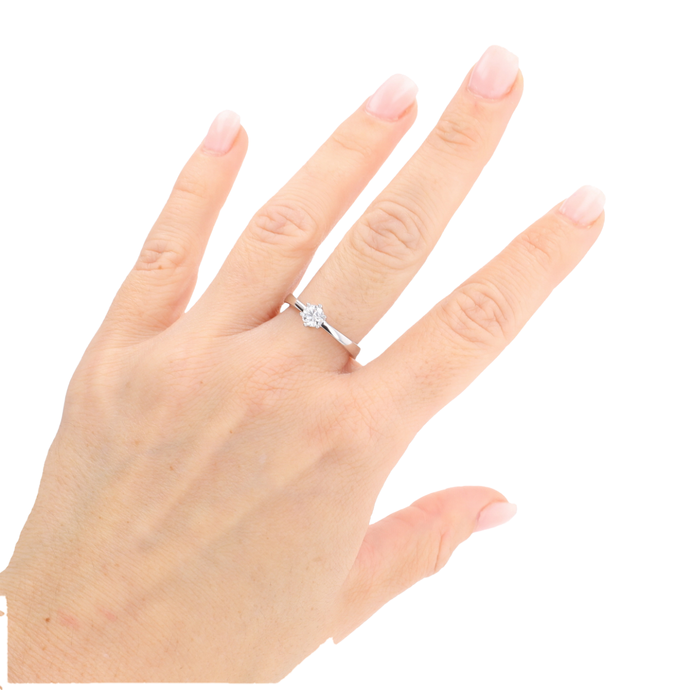 BAGUE_SOLITAIRE_EN_OR_GRIS_0.40_CARATS image