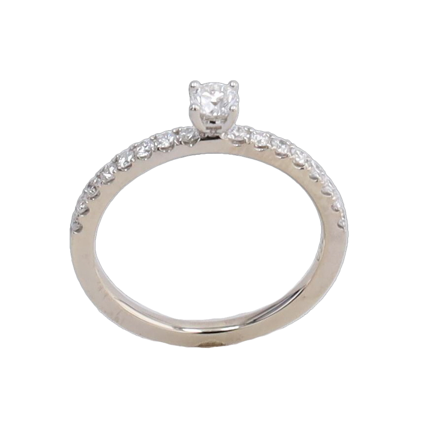 PAVE SOLITAIRE RING