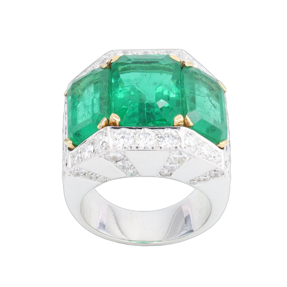 BAGUE_TANK_DIAMANTS_ET_EMERAUDES_SYNTHETIQUES image