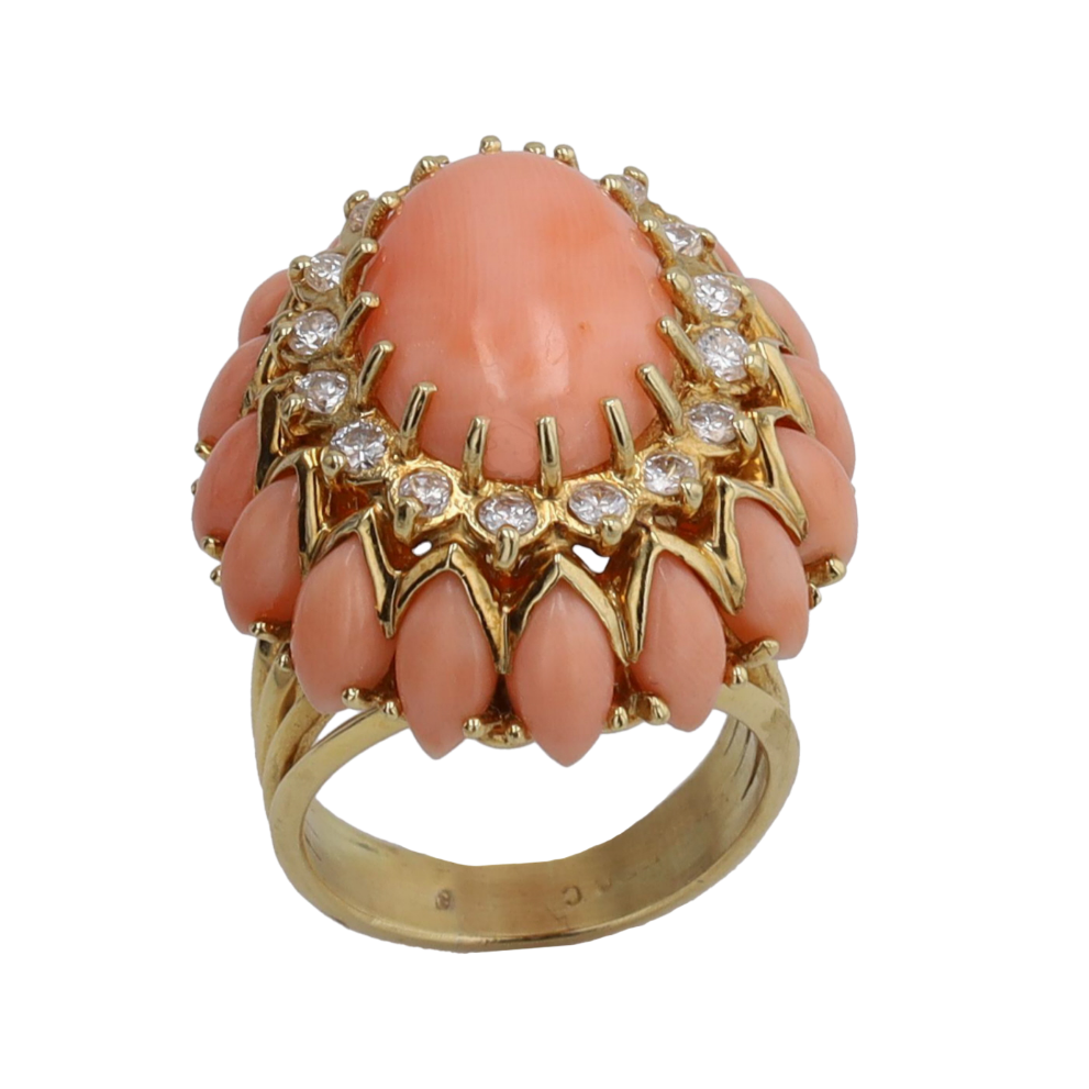 BAGUE_COCKTAIL_CORAIL_&_DIAMANTS image