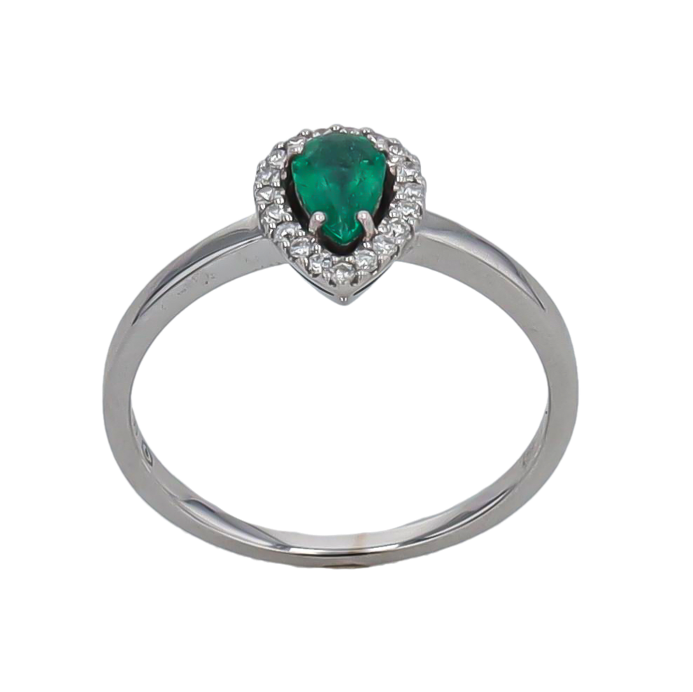BAGUE_HALO_EMERAUDE_POIRE_&_DIAMANTS image