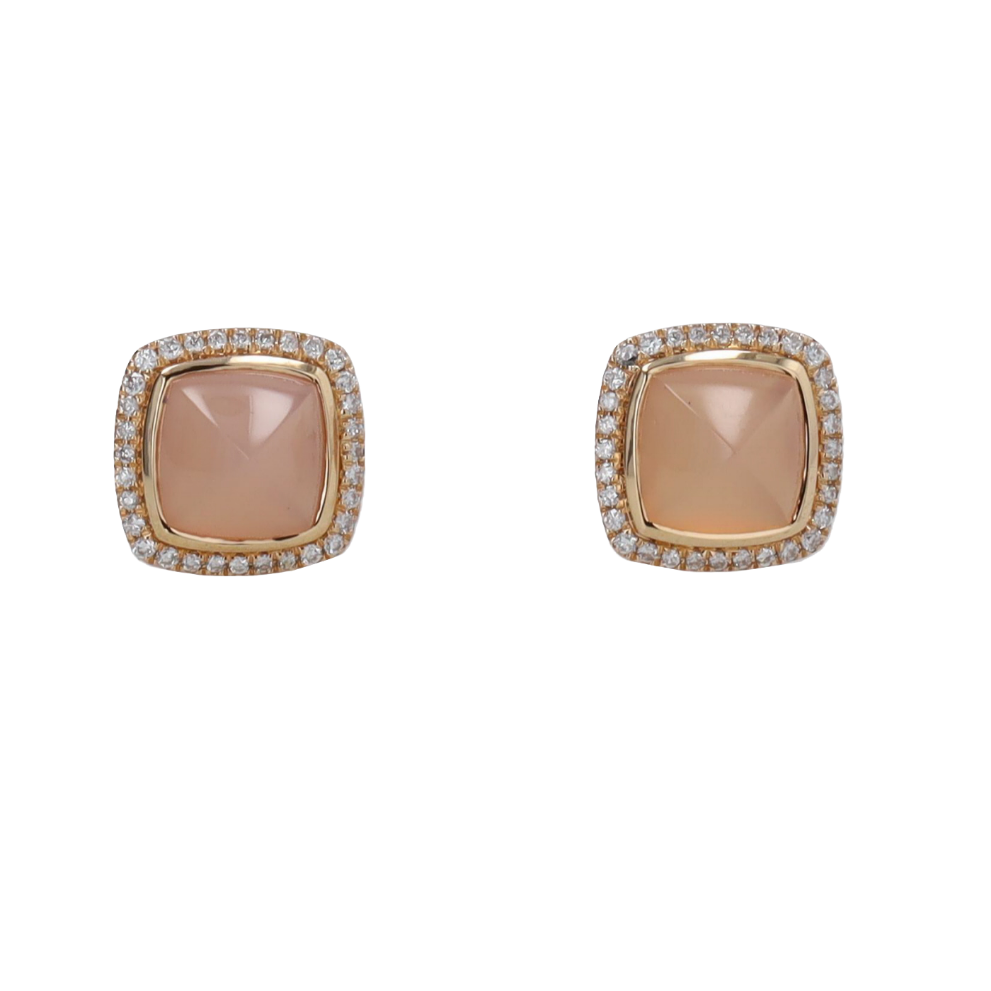 BOUCLES_D'OREILLES_PUCES_PAIN_DE_SUCRE_QUARTZ_ROSE_2.50_CT image