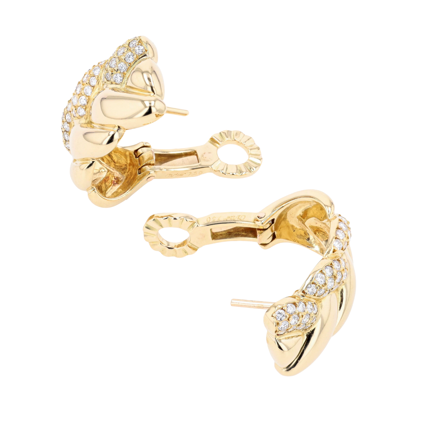 BOUCLES_D'OREILLES_CARTIER_TRESSE_DIAMANTS_0.42_CT image
