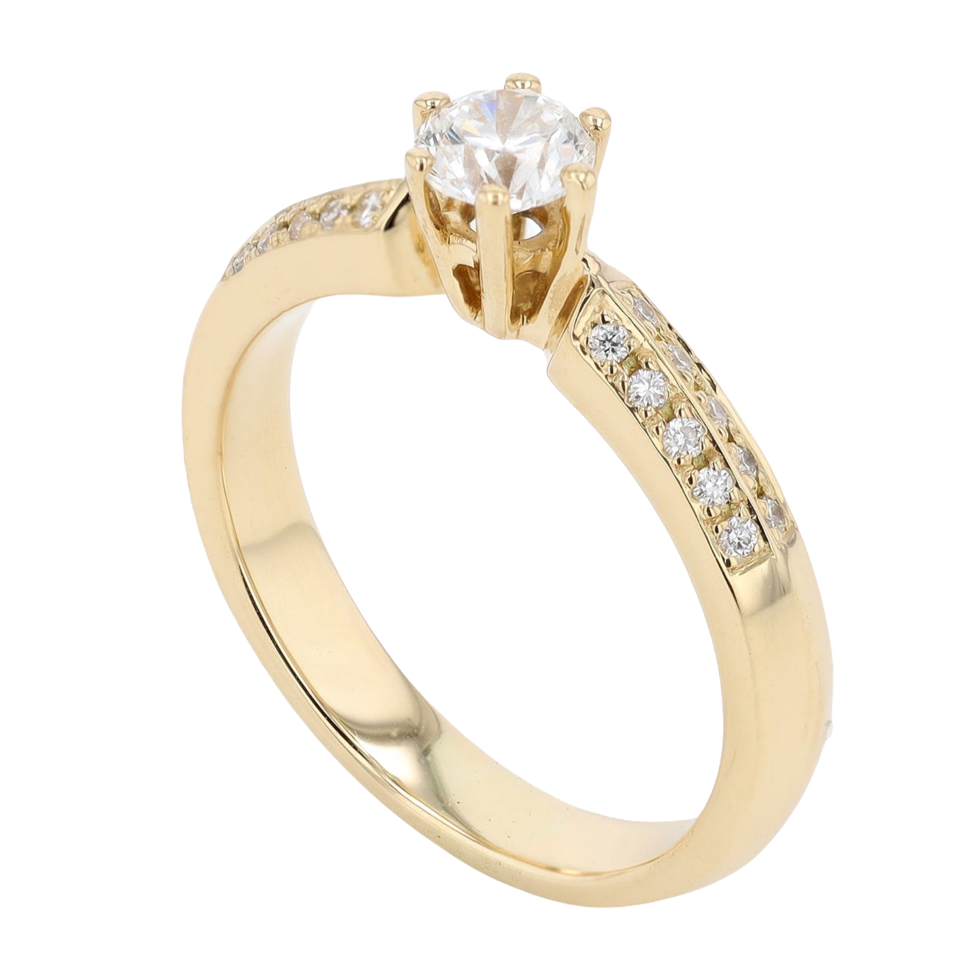 BAGUE_SOLITAIRE_DOUBLE_PAVAGE_DIAMANTS_0.50_CT image