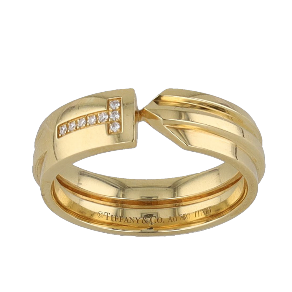 BAGUE_TIFFANY_&_CO_T_PAVEE_DE_DIAMANTS_EN_OR_JAUNE image
