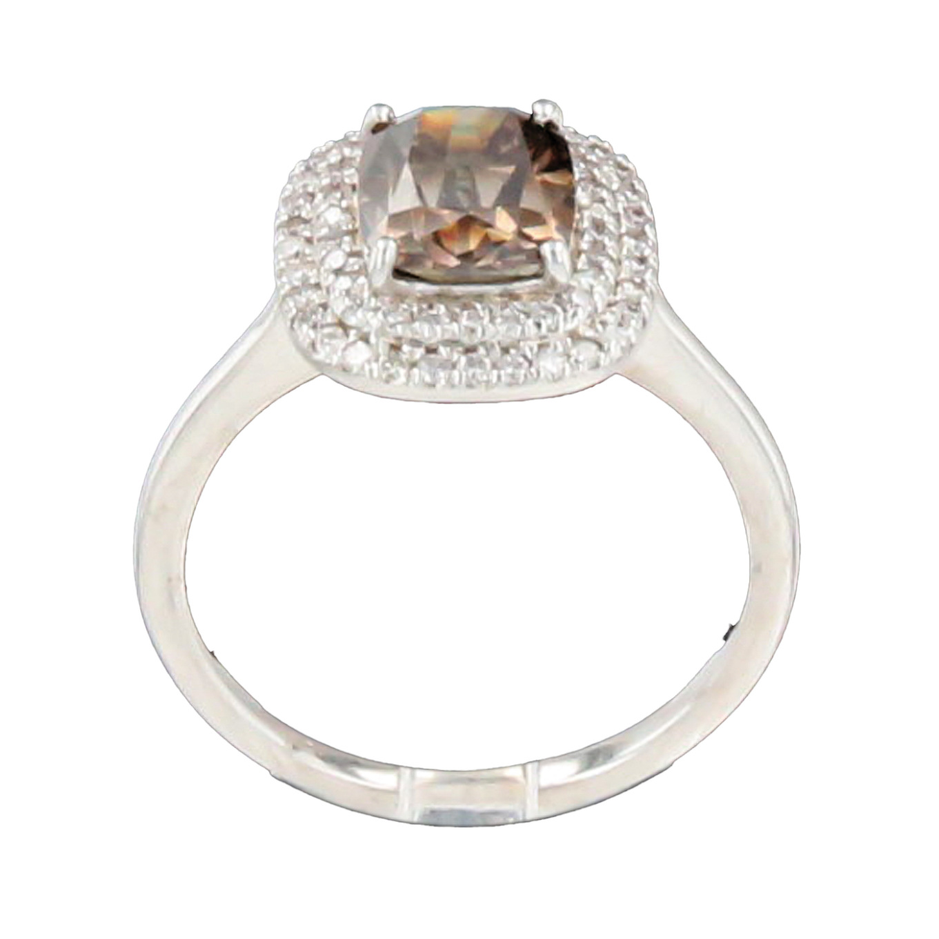 BAGUE_OR_GRIS_14_CARATS_TAILLE_COUSSIN image