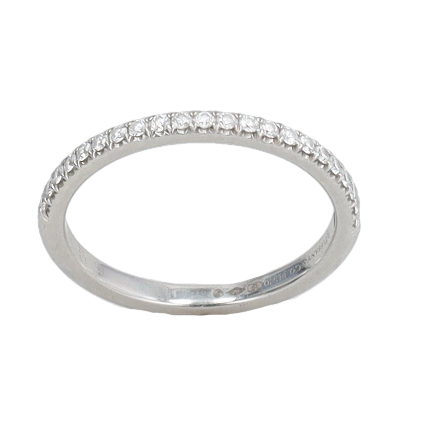 TIFFANY & CO HALF-ETERNITY PLATINUM AND DIAMOND BAND