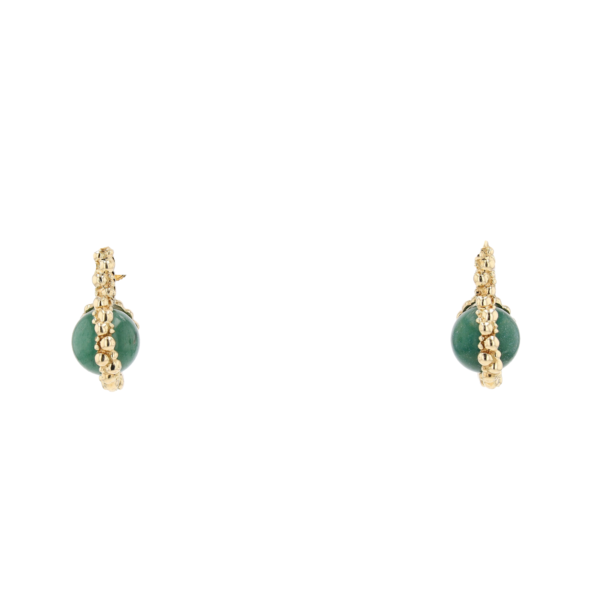 GILBERT ALBERT EARRINGS WITH INTERCHANGEABLE JADEITE BEADS