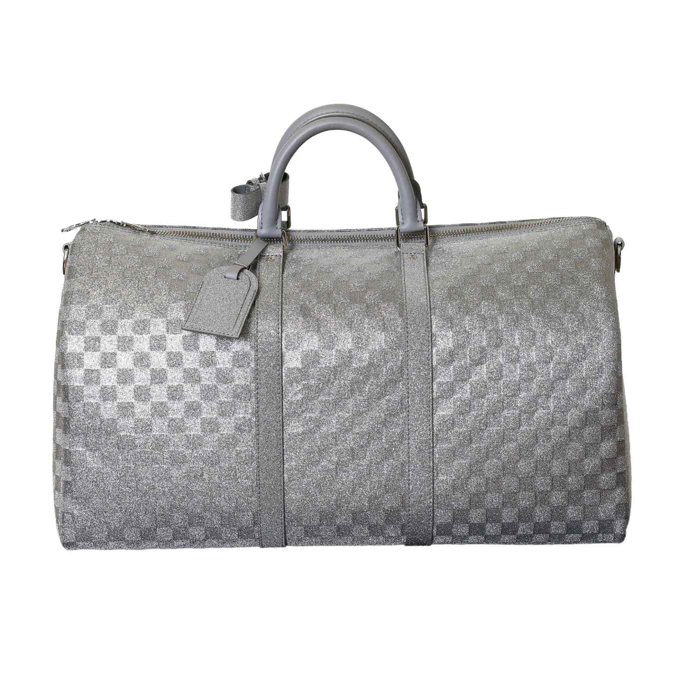SAC_LOUIS_VUITTON_KEEPALL_BANDOULIERE_50_DAMIER_GLITTER_SILVER image