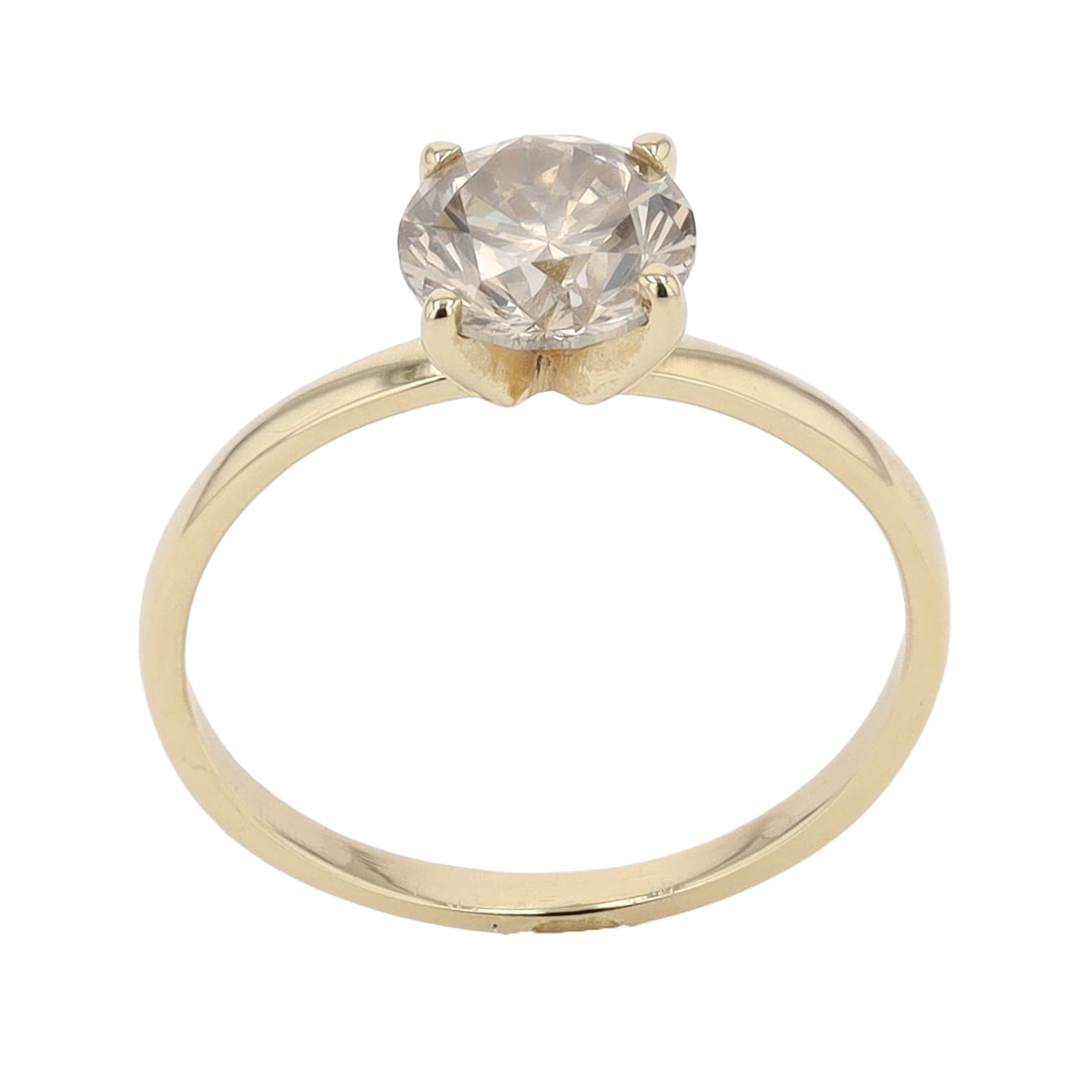 BAGUE SOLITAIRE DIAMANT FANCY GRAY 1.11 CT