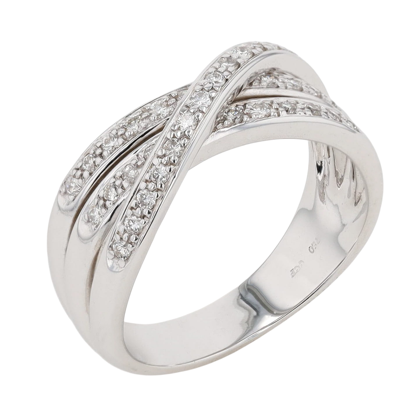BAGUE_BANDEAU_ENTRELACEE_DIAMANTS_0.17_CT image