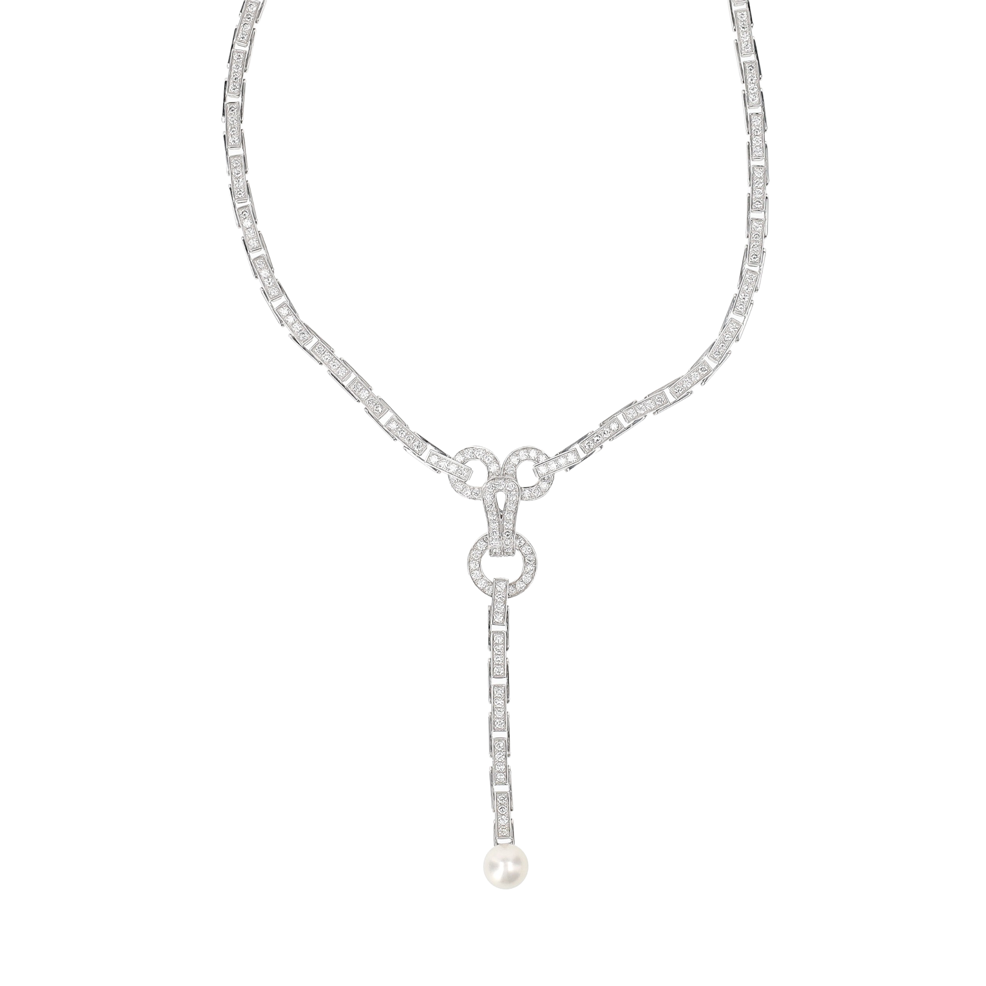COLLIER CARTIER AGRAFE DIAMANTS 8.00 CT