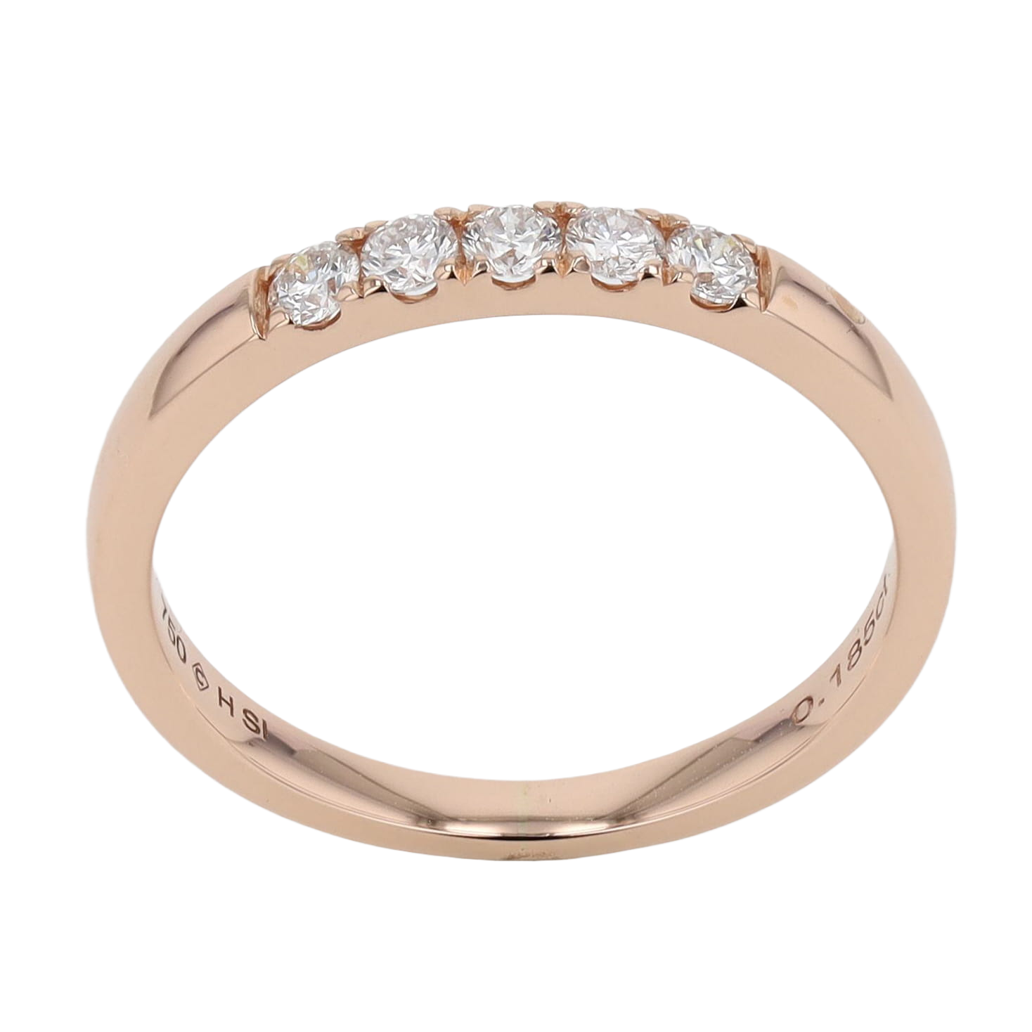 BAGUE DEMI-ALLIANCE DIAMANTS 0.18 CT