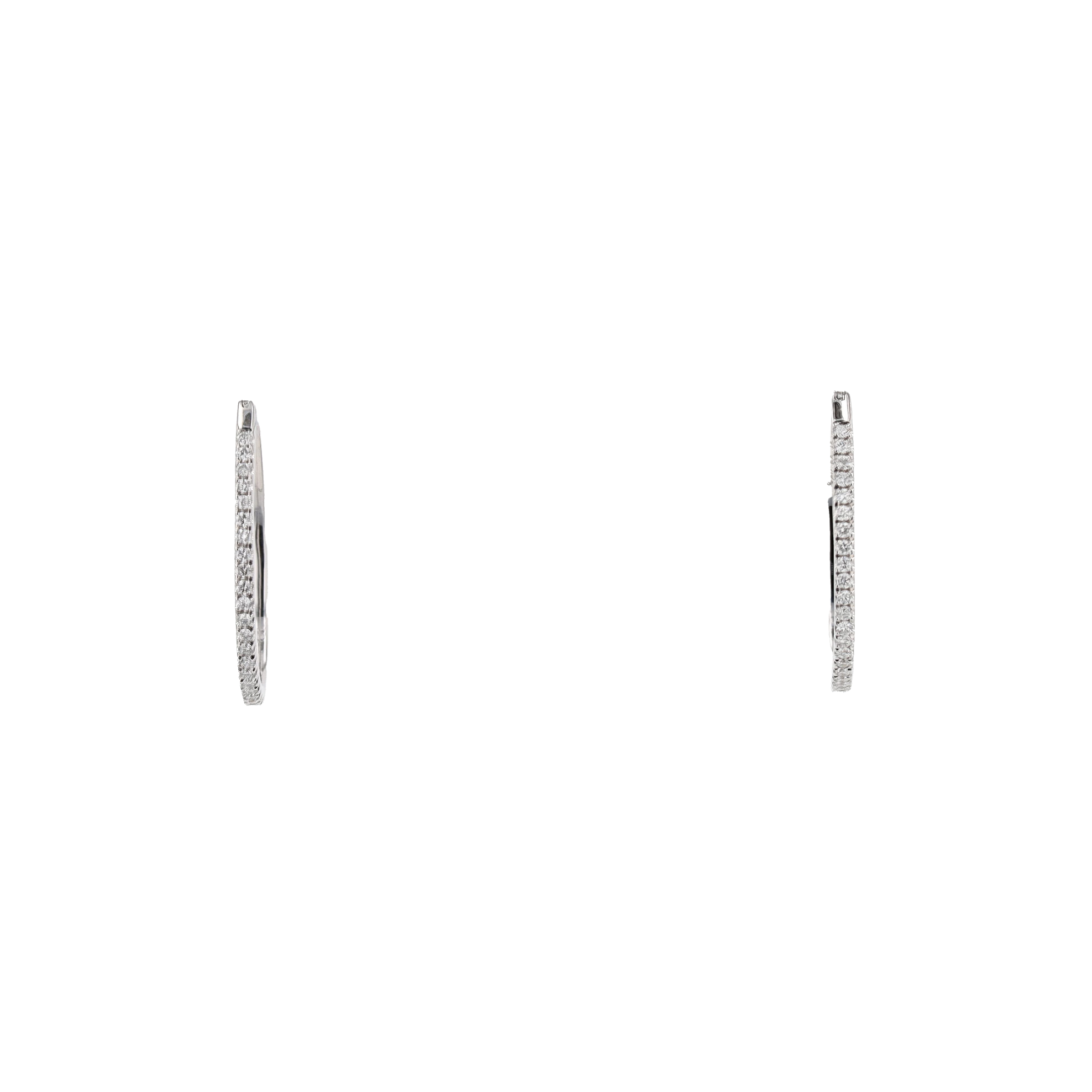 BOUCLES D'OREILLES CRÉOLES DIAMANTS 0.38 CT