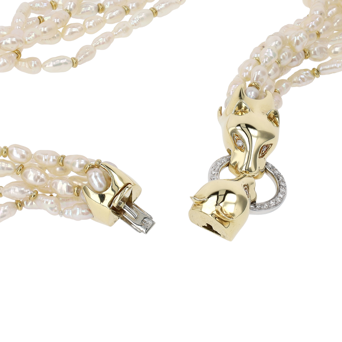 COLLIER_STYLE_PANTHERE_PERLES_ET_DIAMANTS_0.20_CT image