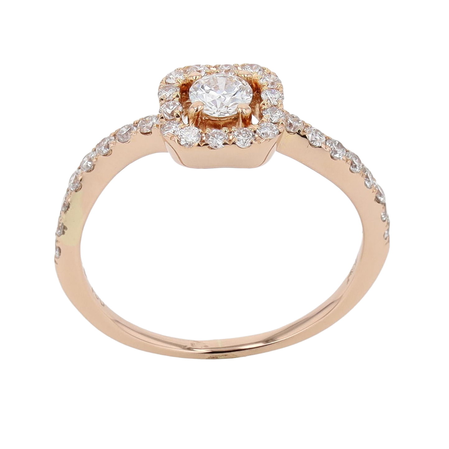 BAGUE HALO DIAMANTS 0.51 CT