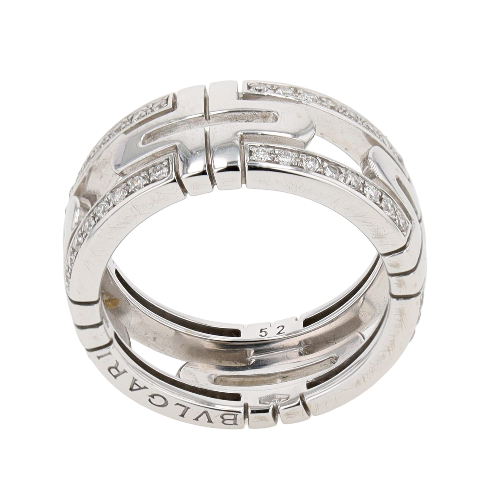 BAGUE BVLGARI PARENTESI OPENWORK DIAMANTS 0.39 CT