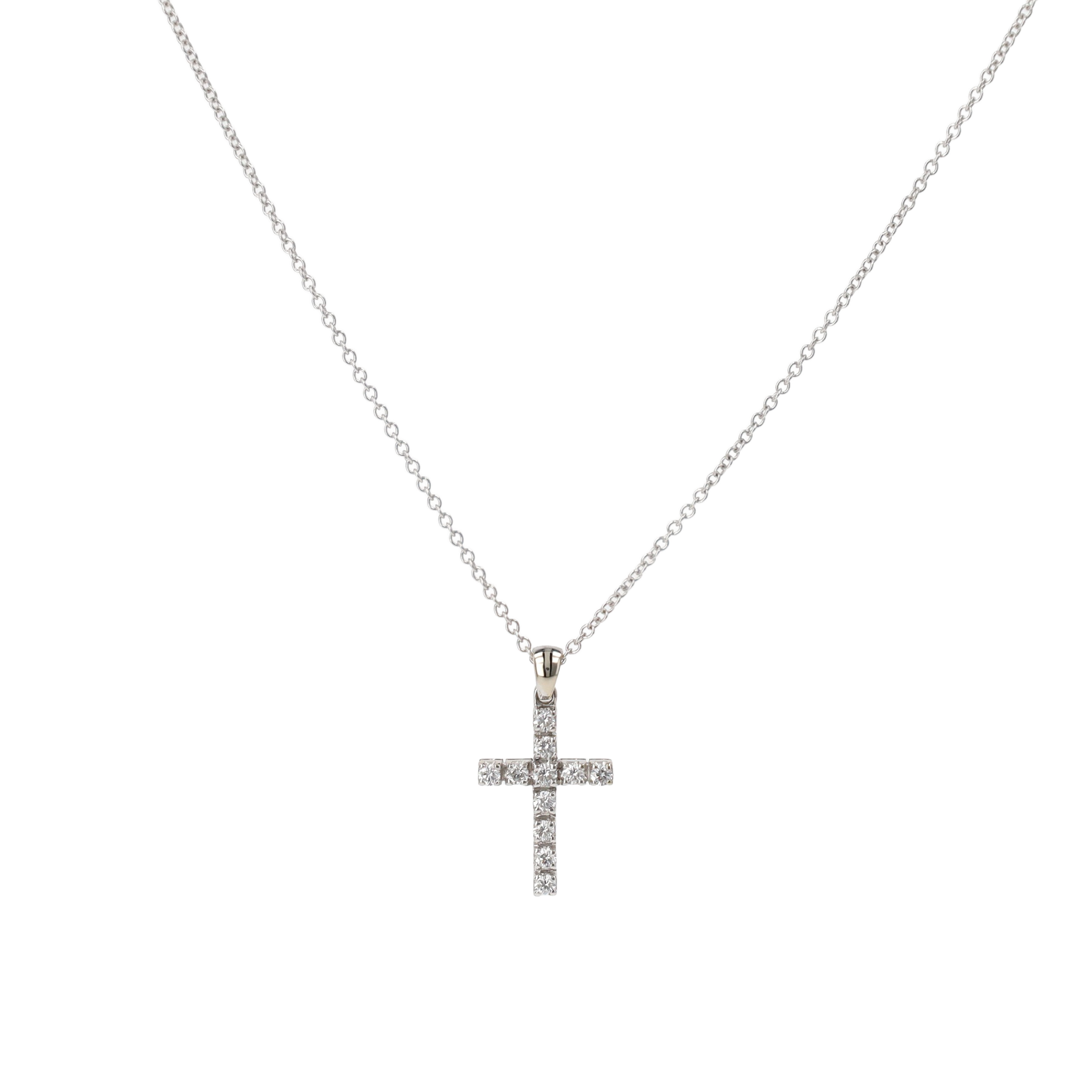 0.71 CT DIAMOND CROSS NECKLACE