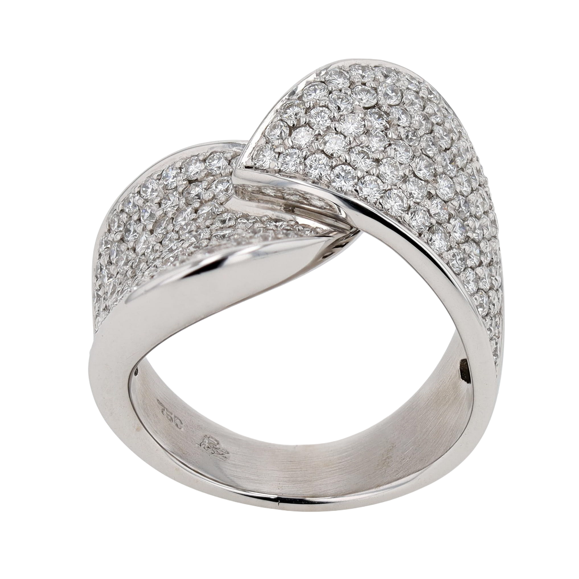 ASYMMETRICAL EVENING RING WITH 2.00 CT DIAMONDS