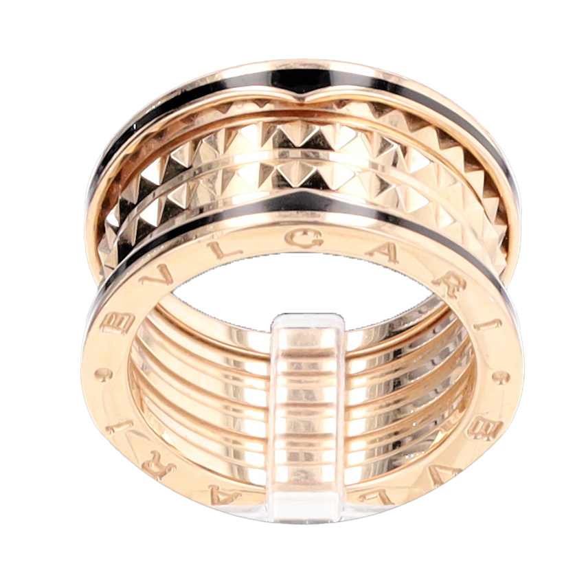 BULGARI B-01 ROCK RING IN 18K ROSE GOLD