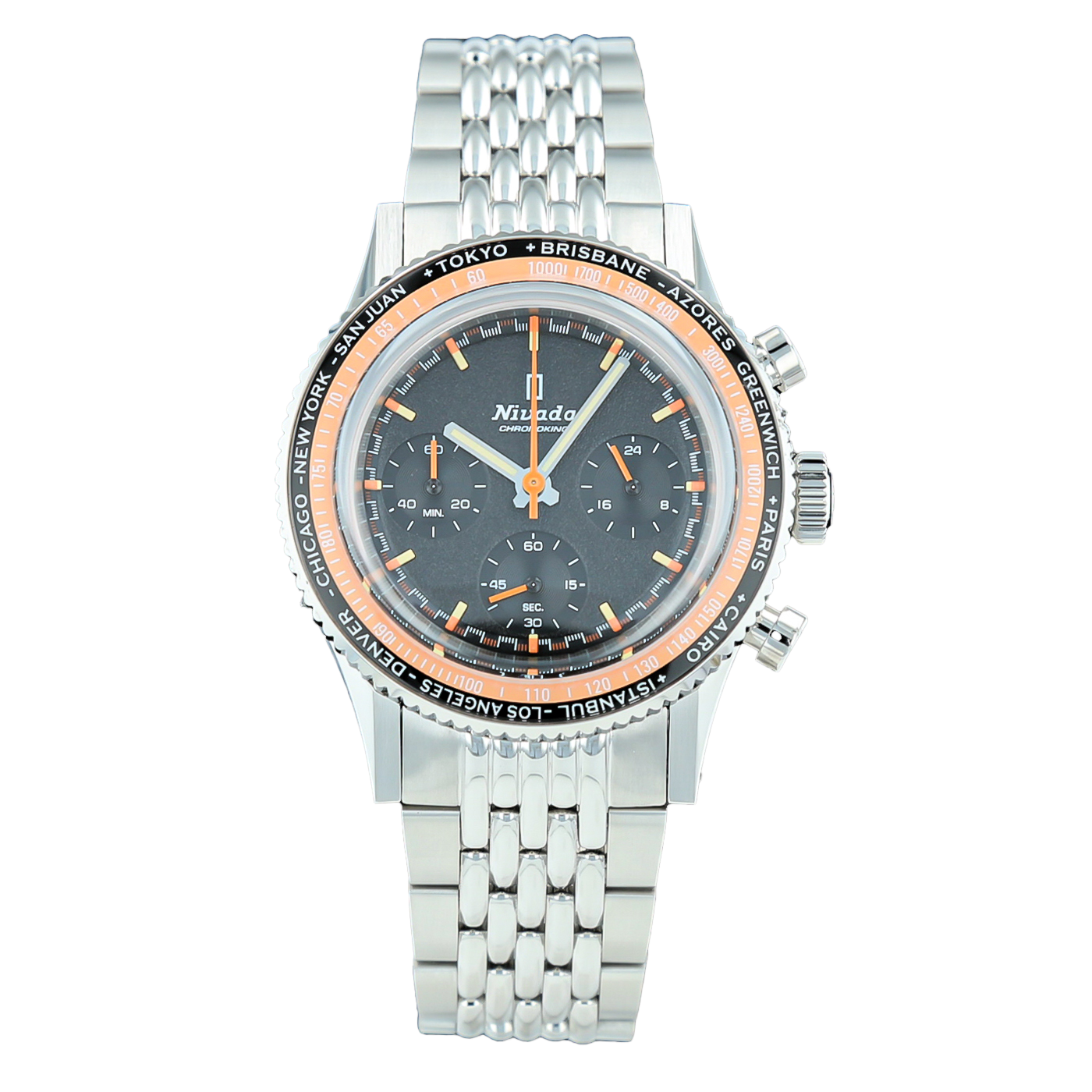 NIVADA GRENCHEN CHRONOKING MECAQUARTZ GMT