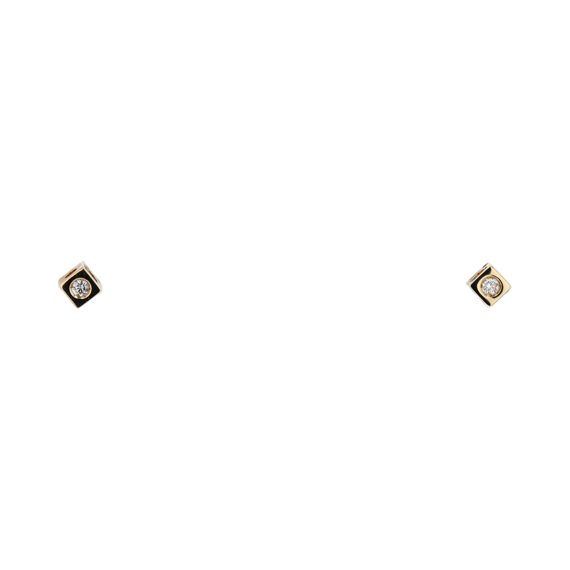 PUCES D’OREILLES DINH VAN LE CUBE DIAMANT