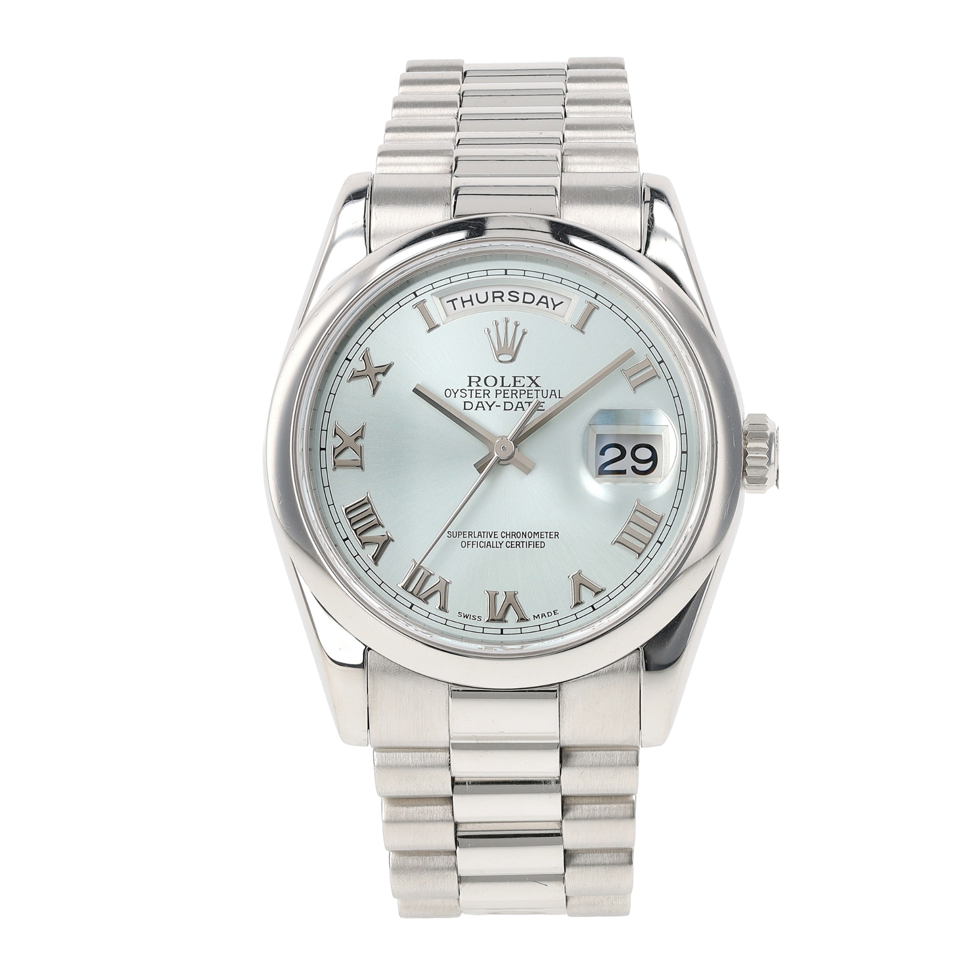 ROLEX DAY-DATE 36 ICE BLUE